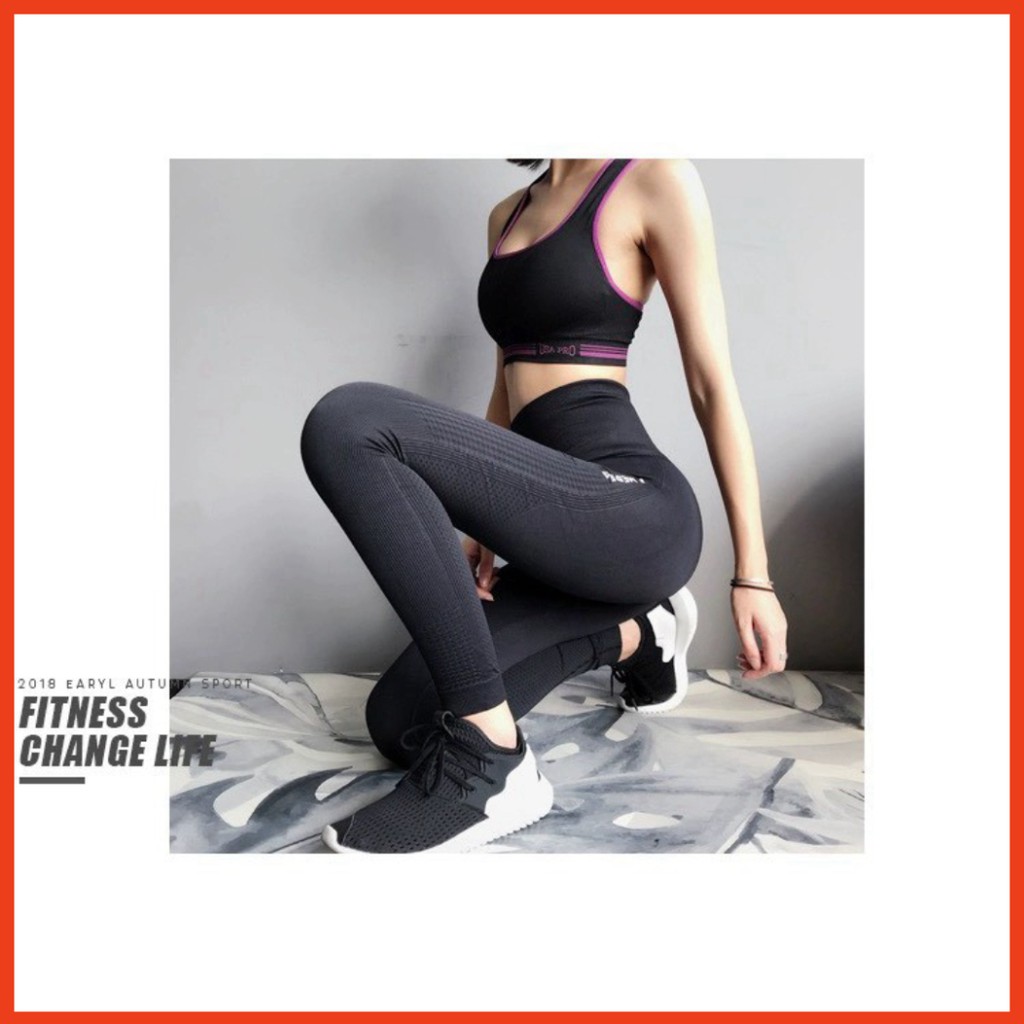 Quần tập gym cho nữ - Quần legging tôn dáng phong cách hàng quảng châu cao cấp (QT16)