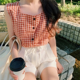 ORDER Set Áo caro cổ vuông & Skirt basic - 2 mẫu
