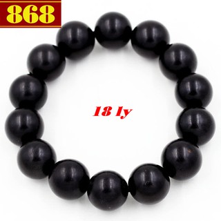 Chuỗi đeo tay gỗ mun 18 ly 14 hạt