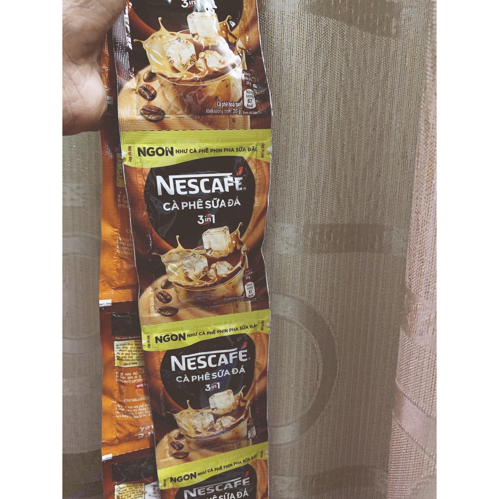 Nescafe sữa đá dây (10 gói/dây )MẪU MỚI GÓI 24g