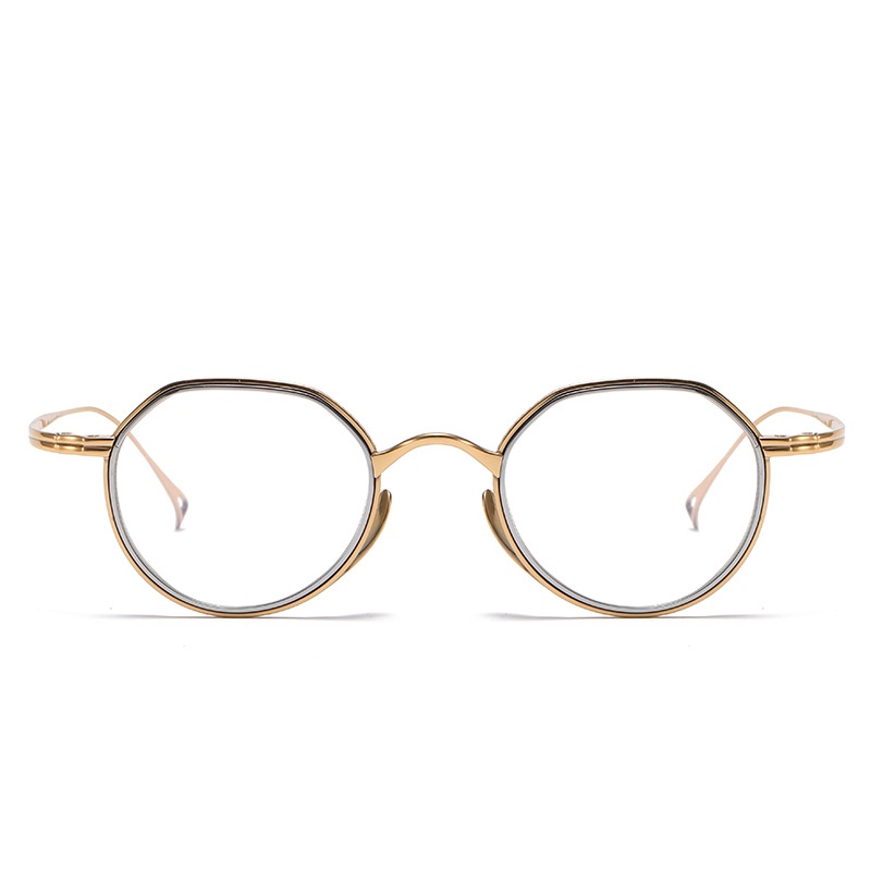 Mắt Kính Thời Trang Nhật Bản Siêu Nhẹ Gọng Titan Màu Vàng/Bạc KMN1231 Siêu Nhẹ