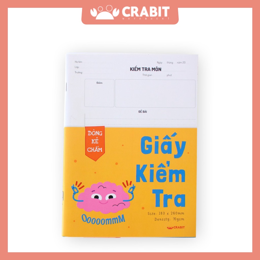 Tập 15 Giấy kiểm tra đôi Crabit - Ruột kẻ ngang chấm - Bìa mây thông thái