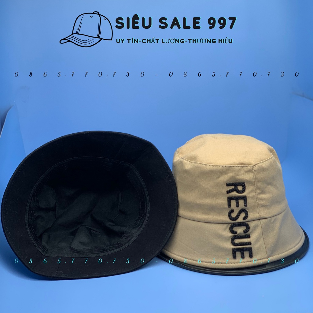 MŨ BUCKET CỤP KAKI RESCUE THỜI TRANG NAM NỮ PHONG CÁCH HÀN QUỐC