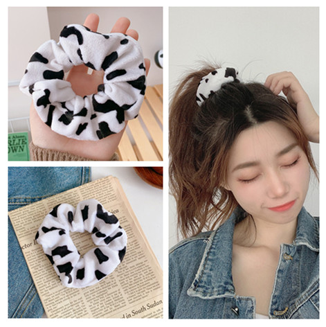 Dây buộc tóc hình da bò sữa đáng yêu xinh xắn cho nữ