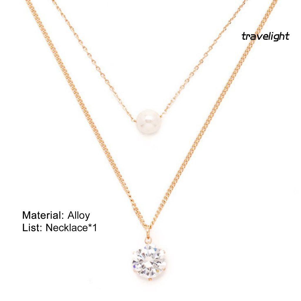 Vòng Cổ Choker Hai Lớp Đính Ngọc Trai Giả Thời Trang Cho Nữ