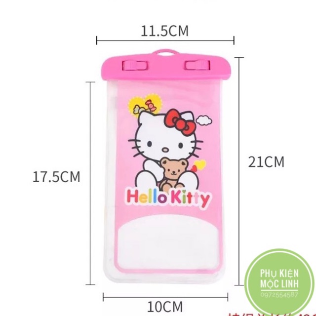 Túi đi mưa chống nước cho điện thoại cỡ dưới 6.0 inch cute
