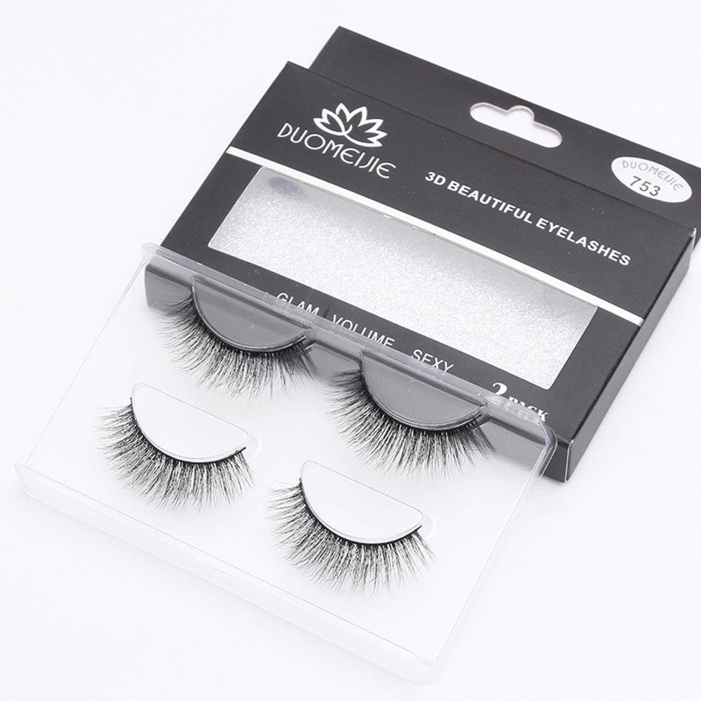 Set 2 Cặp Lông Mi Giả 3D Dài Và Dày Chuyên Dụng Cho Trang Điểm