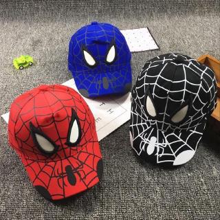 Mũ bóng chày cotton in họa tiết hoạt hình người nhện cho bé trai và bé gái