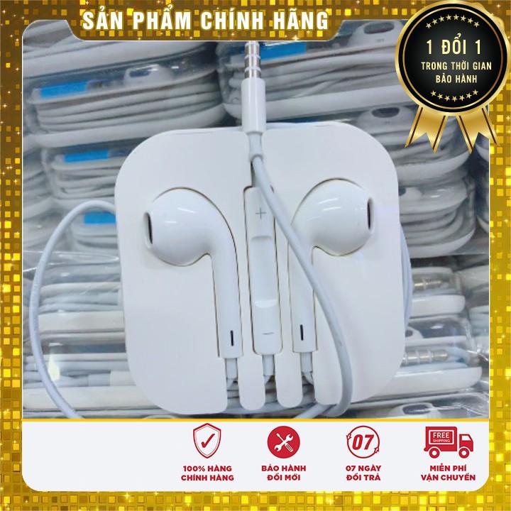 Tai Nghe iPhone 6/6s Chính Hãng Zin Fullbox chân tròn 3.5mm