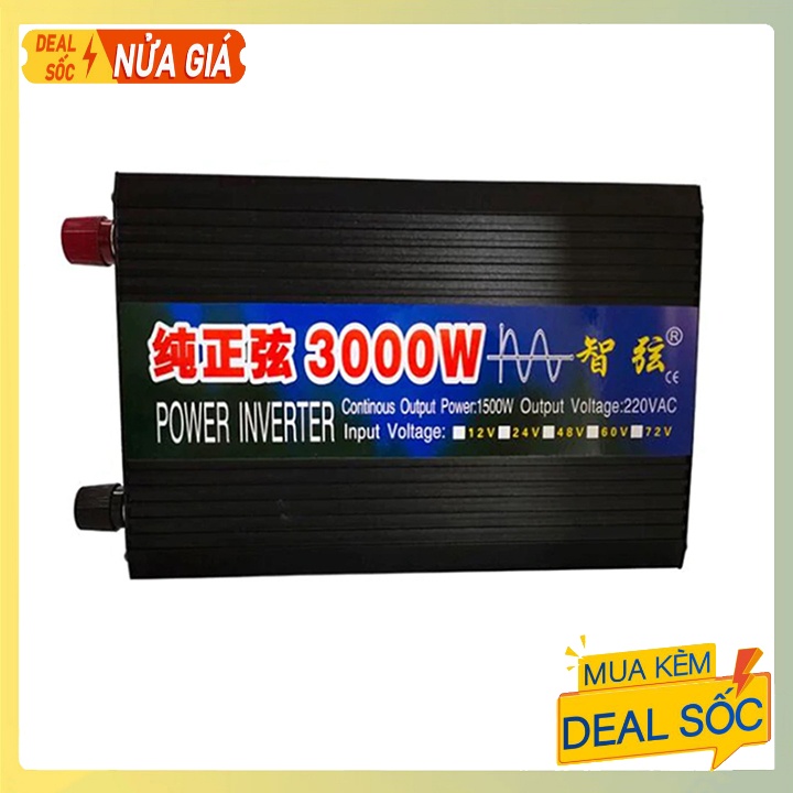 Bộ Đổi Nguồn Điện 3000W SIN CHUẨN 24V