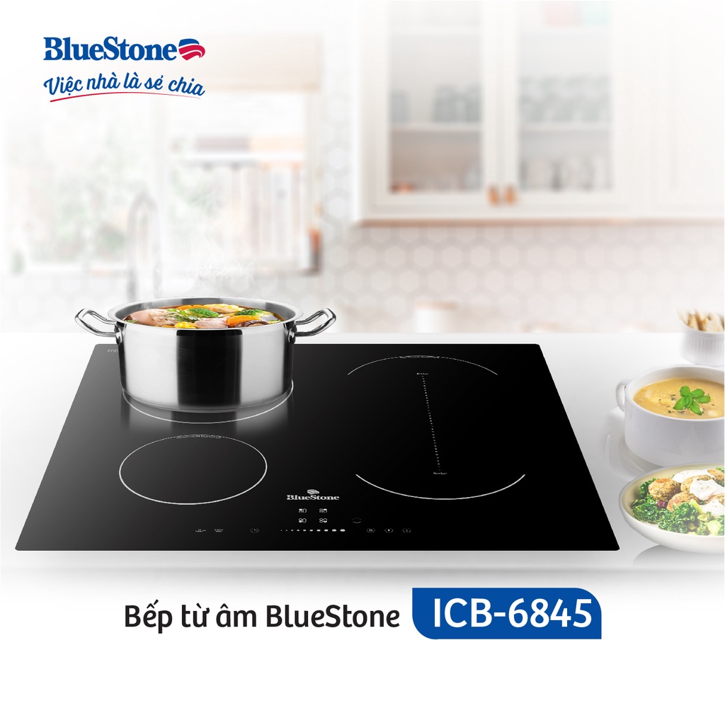 [Miễn phí lắp đặt HCM HN] Bếp Âm Từ Đa Vùng Nấu BlueStone ICB-6845 (7100W)