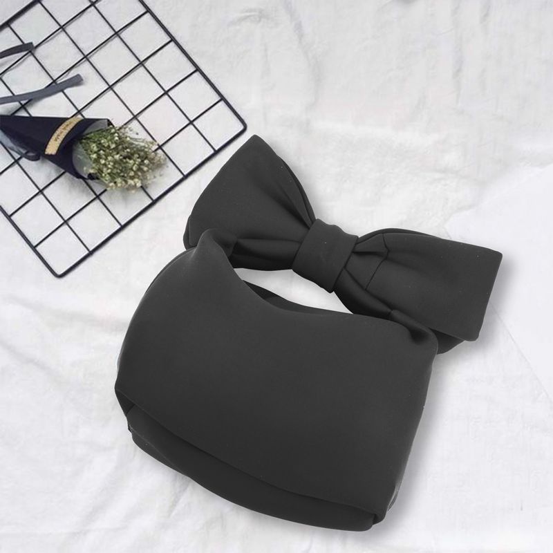 Túi Xách Đeo Vai Màu Đen Đính Nơ Thời Trang Dự Tiệc Cho Nữ