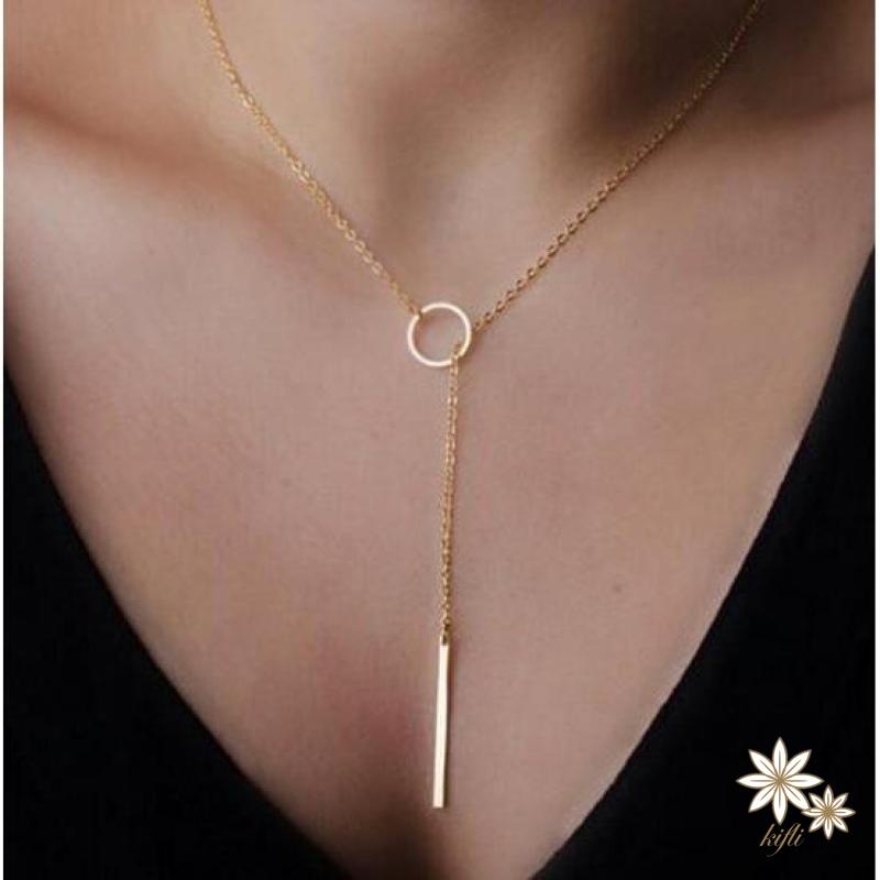 Vòng cổ Kim Loại Dáng Ngắn Thiết Kế Đơn Giản Thời Trang