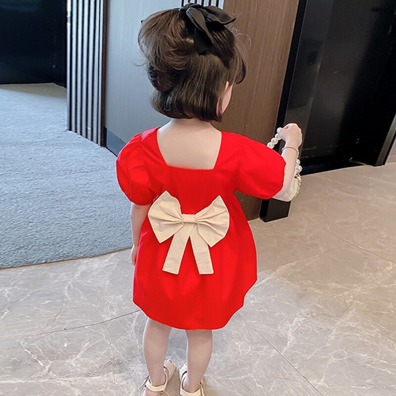 Đầm công chúa IQ ANGEL đính nơ cho bé gái