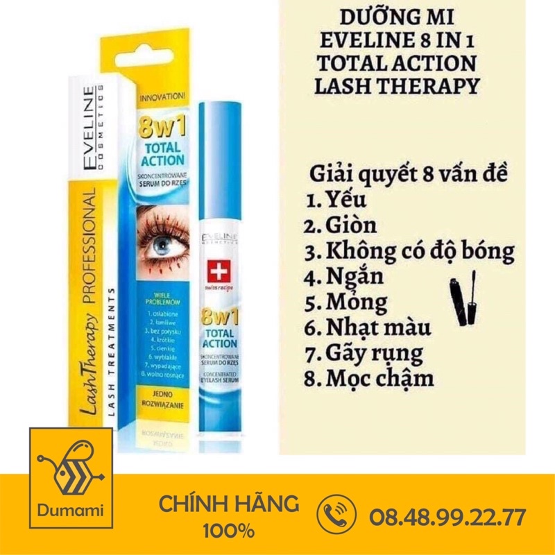 Dưỡng Mi Eveline 8in1 Total Action Lash Therapy
