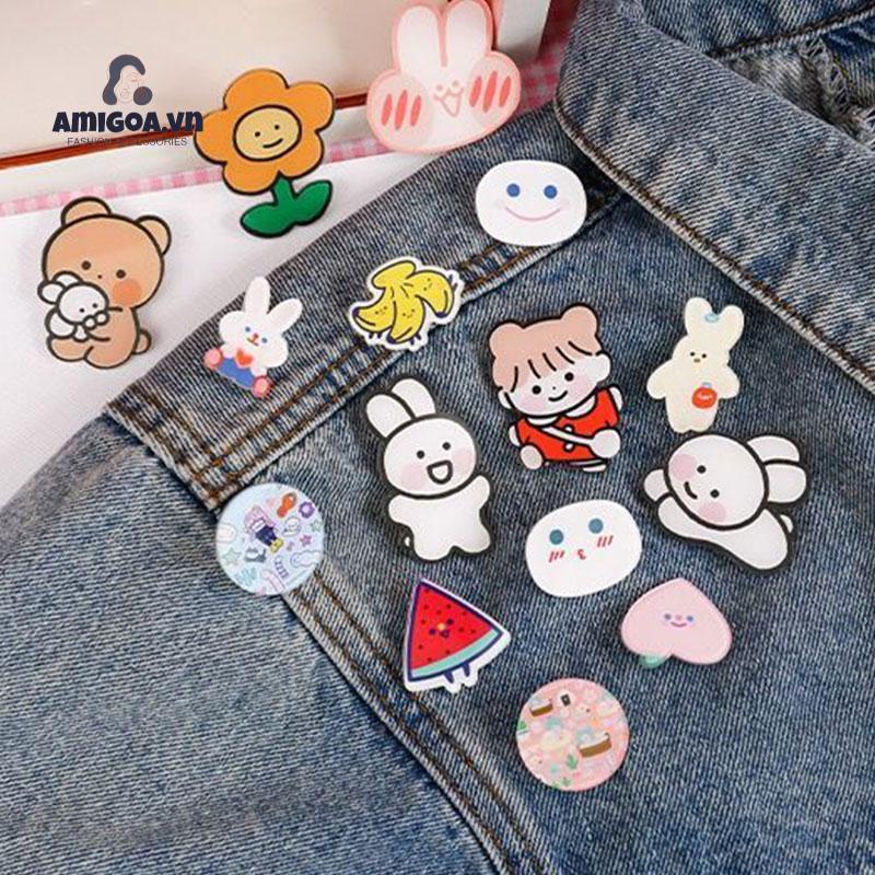 Ghim Cài Áo Bằng Acrylic Hình Cún poodle Hoạt Hình Dễ Thương