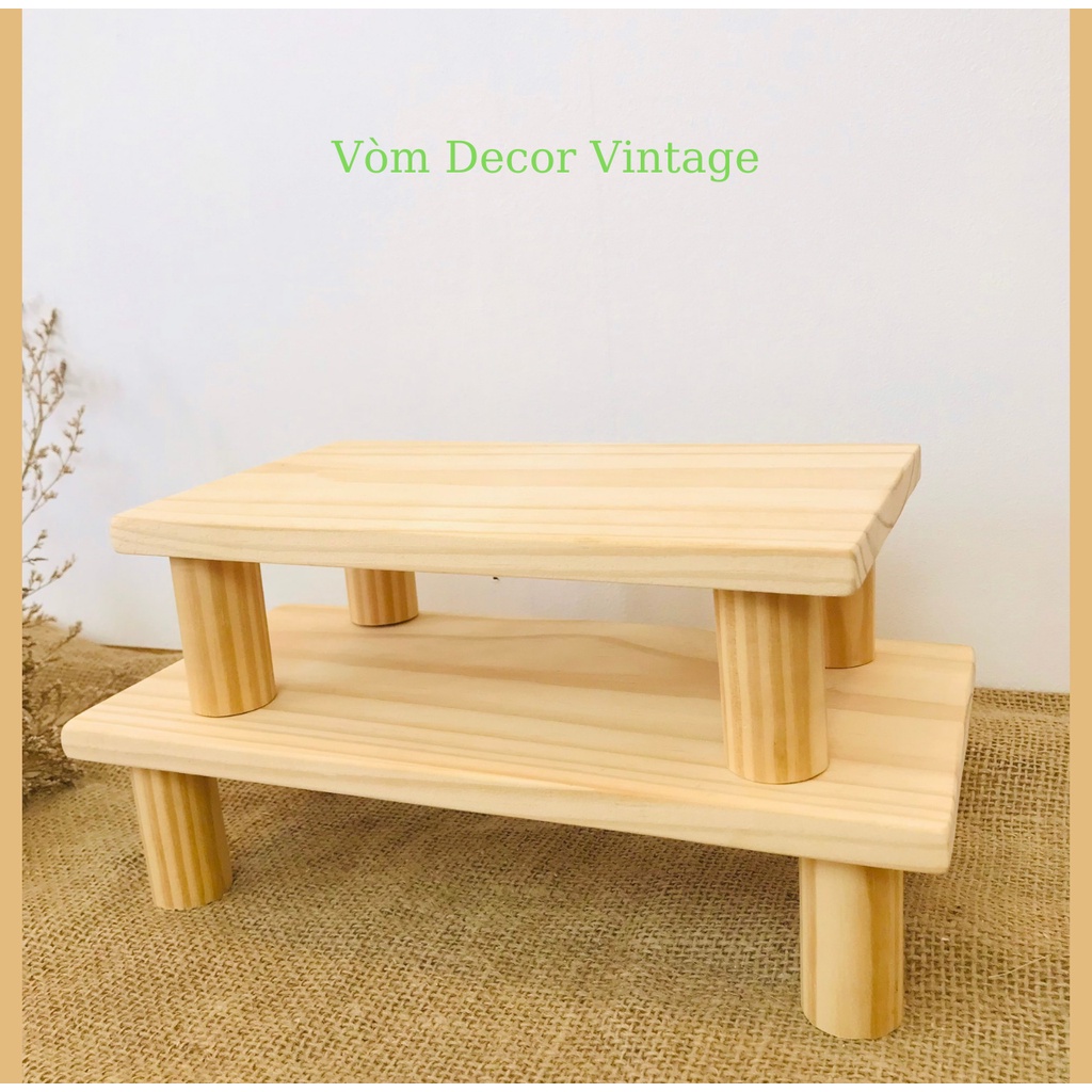 Kệ Để Bàn Mini Từ Gỗ Thông THƠM CAO CẤP CHỐNG MỌT - Để Bàn Văn Phòng Để Đồ Văn Phòng, Bàn Máy Tính, Bàn Làm Việc - VÒM