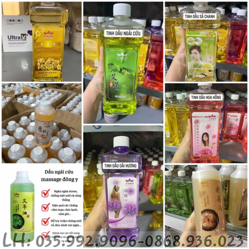 Dầu massage chai vuông chai 750ml