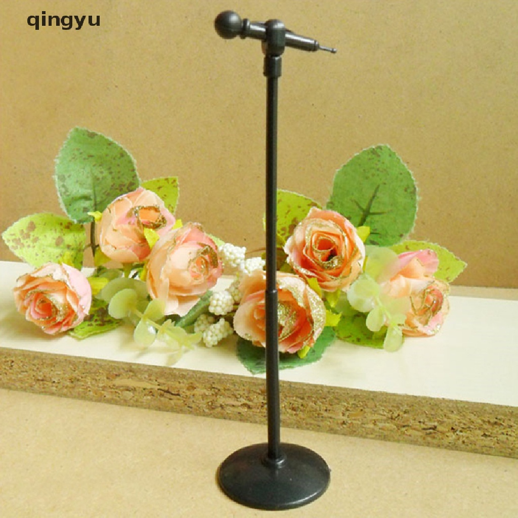 qingyu Cute Mini Plastic Microphone Model Dollhouse Miniature Furniture Accessories PLI