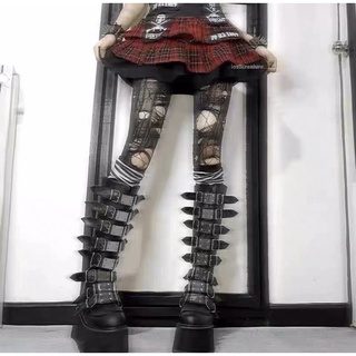 ODER)bốt chiến binh màu đen phong cách gothic