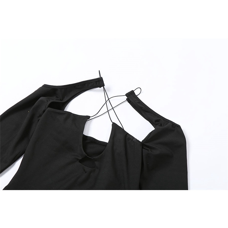 Đầm DUNEA dài tay màu trơn thiết kế quyến rũ thời trang dành cho nữ