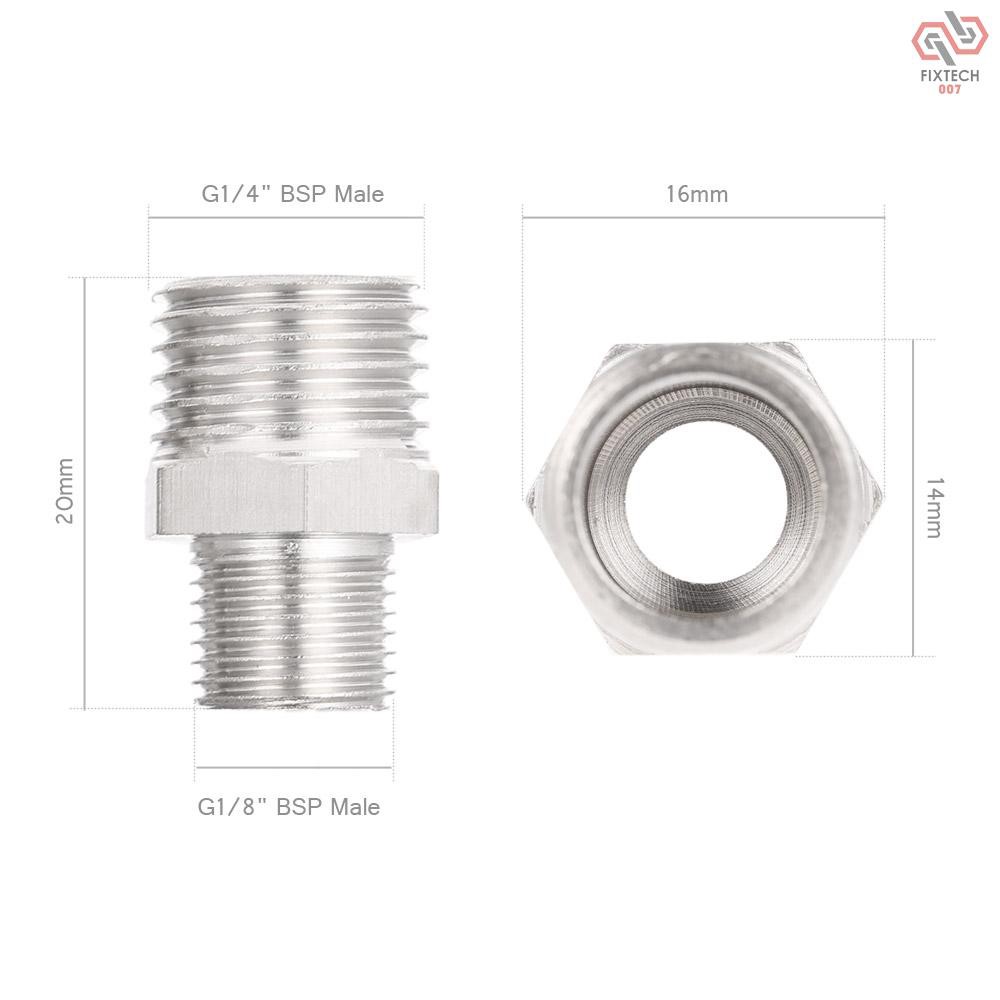 Set 2 Đầu Nối Ống Khí G1 / 8 "bsp Male & G1 / 4" Bsp Male Dành Cho Máy Nén Khí Mini