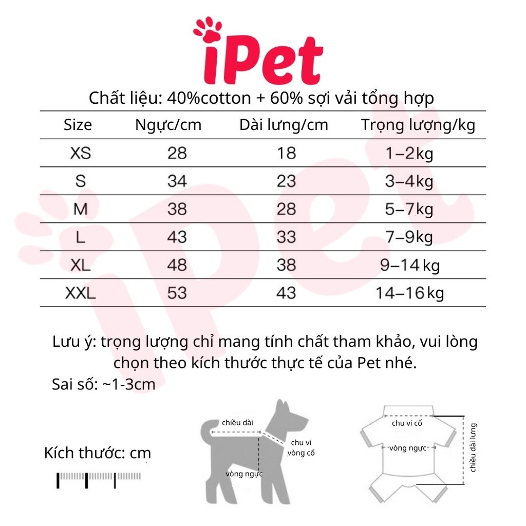 Quần Áo Cho Thú Cưng Chó Mèo Dạng Thun Hoodie - iPet Shop