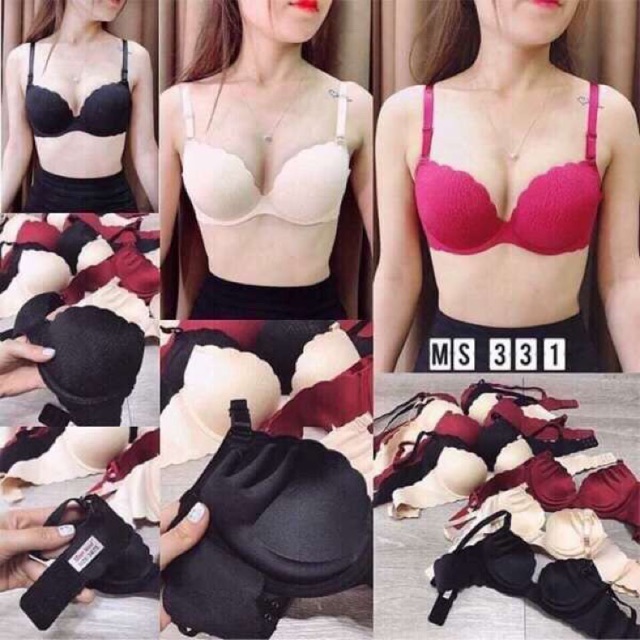 [SALE SỐC] Áo lót đúc su vân rảnh sister hood đệm dày, có gọng nâng ngực hiệu quả ms 331 ( hàng loại 1)