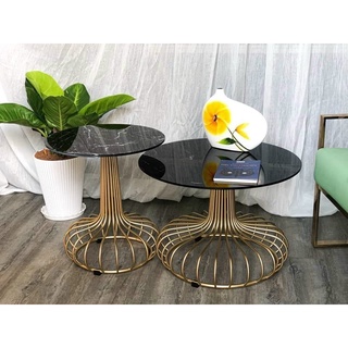 Bàn trà đồng hồ cát bàn trà mặt đá dành cho nội thất sofa