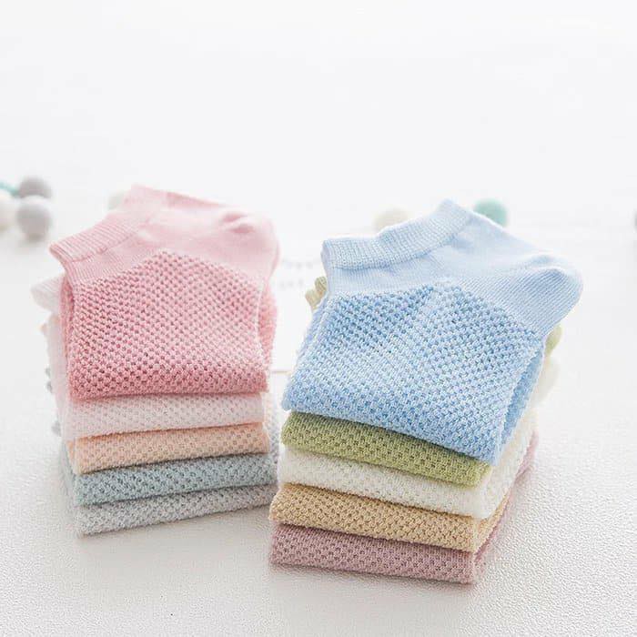 LỐ 10 ĐÔI TẤT LƯỚI NỮ THÔNG HƠI COTTON THOÁNG MÁT MÙA HÈ