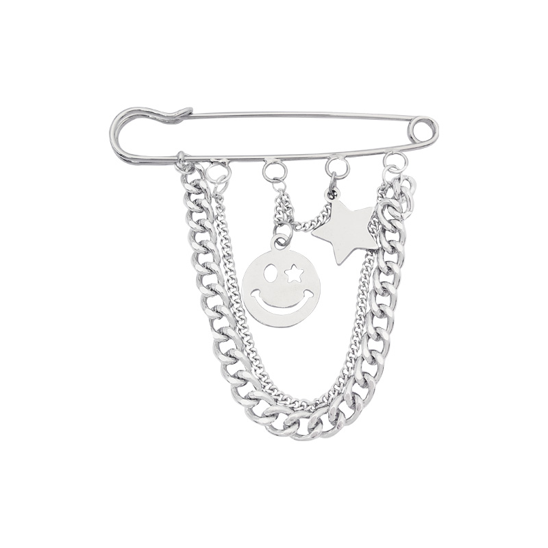 Trâm Cài Áo Hình Ngôi Sao Mặt Cười Thời Trang