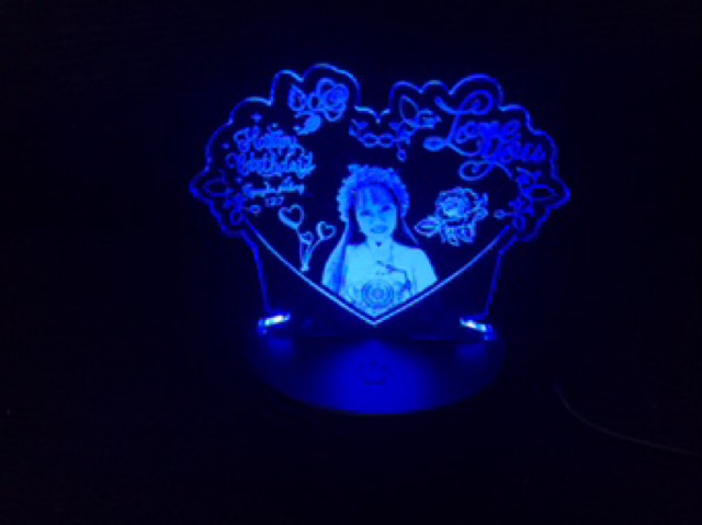 Đèn led 3d, quà tặng ( Hình tim hoa cải ) ~hình ảnh theo yêu cầu