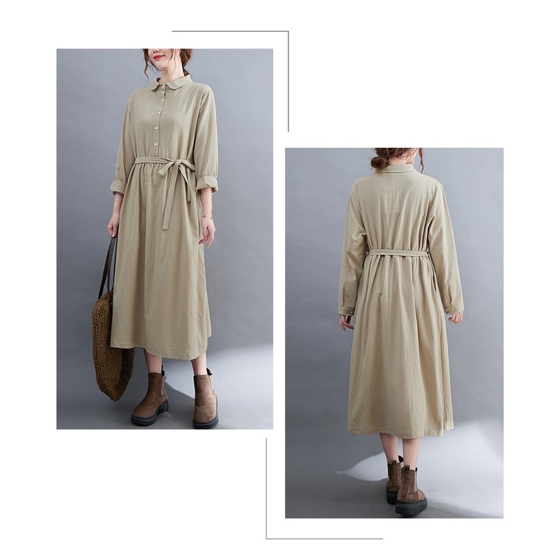 Váy sơ mi nữ thời trang thu đông sang trọng dành cho nữ Da185