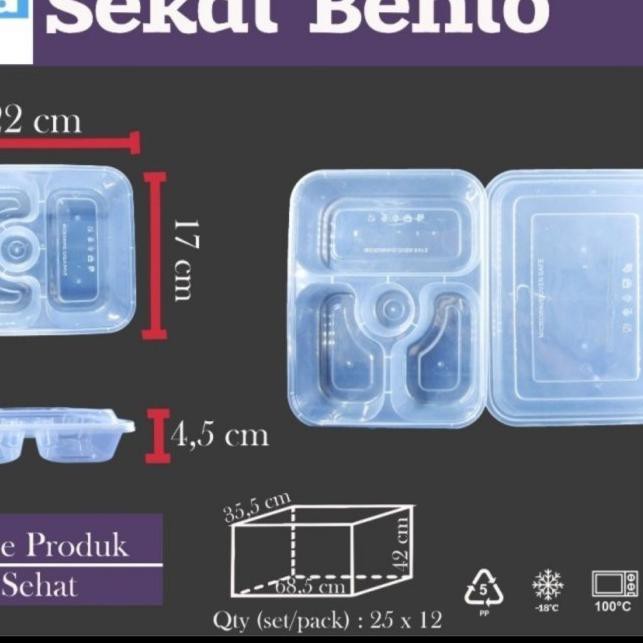 Set 25 Hộp Đựng Cơm Bento Plus