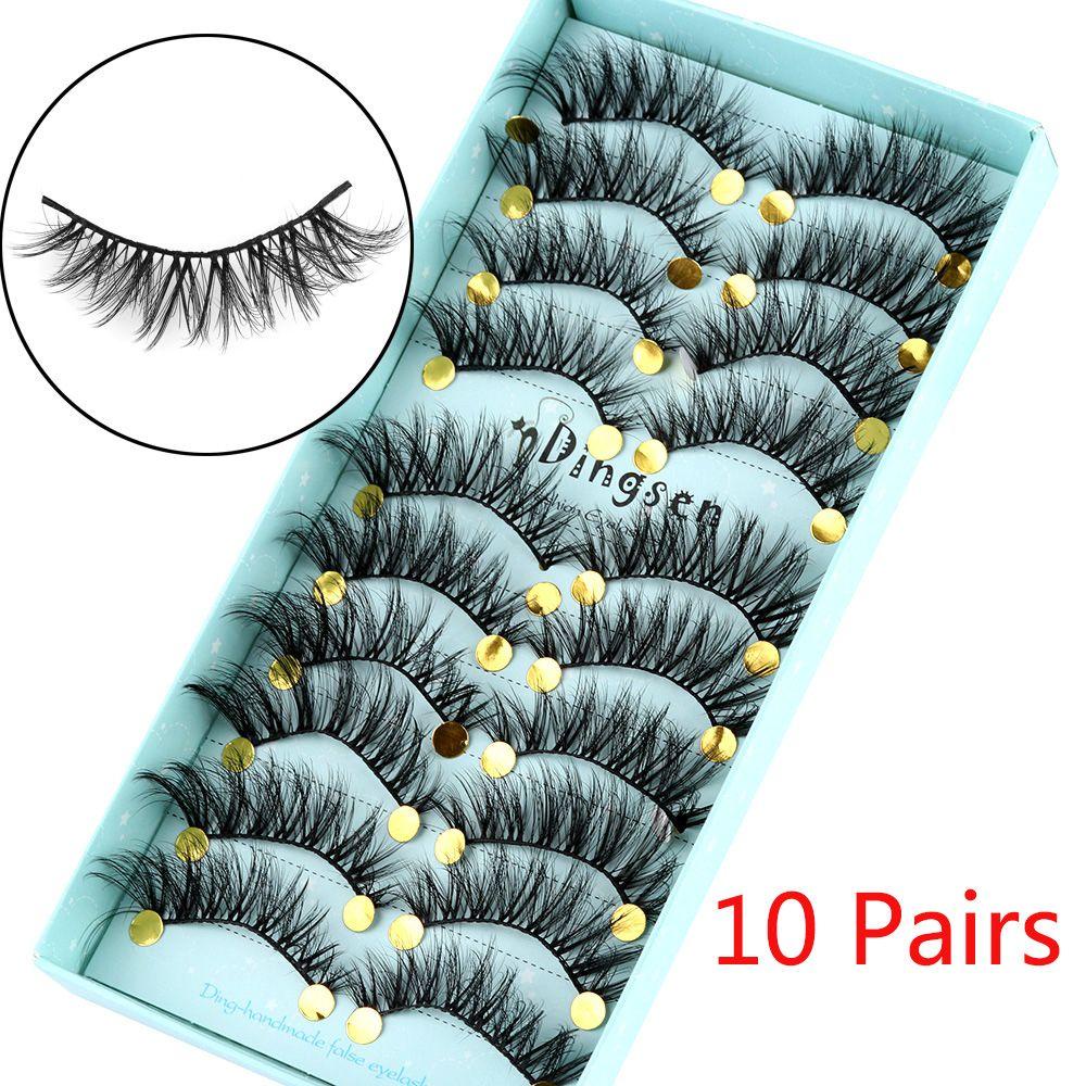 MAXG Set 10 Cặp Lông Mi Giả SKONHED 3D Trang Điểm Tự Nhiên