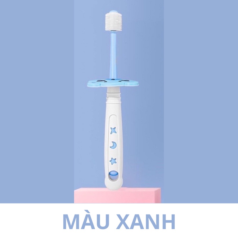 Bàn chải đánh răng chống hóc Nano siêu mềm xoay 360 độ cho bé