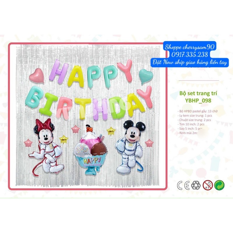 Bộ Mickey Cùng Con Cưng Làm Một Buổi Tiệc SinhNhật Bé Thêm Vui Nào Các Mom Ơi Đỏ Đỏ Xinh Cho Con nhỏ nó Mừng