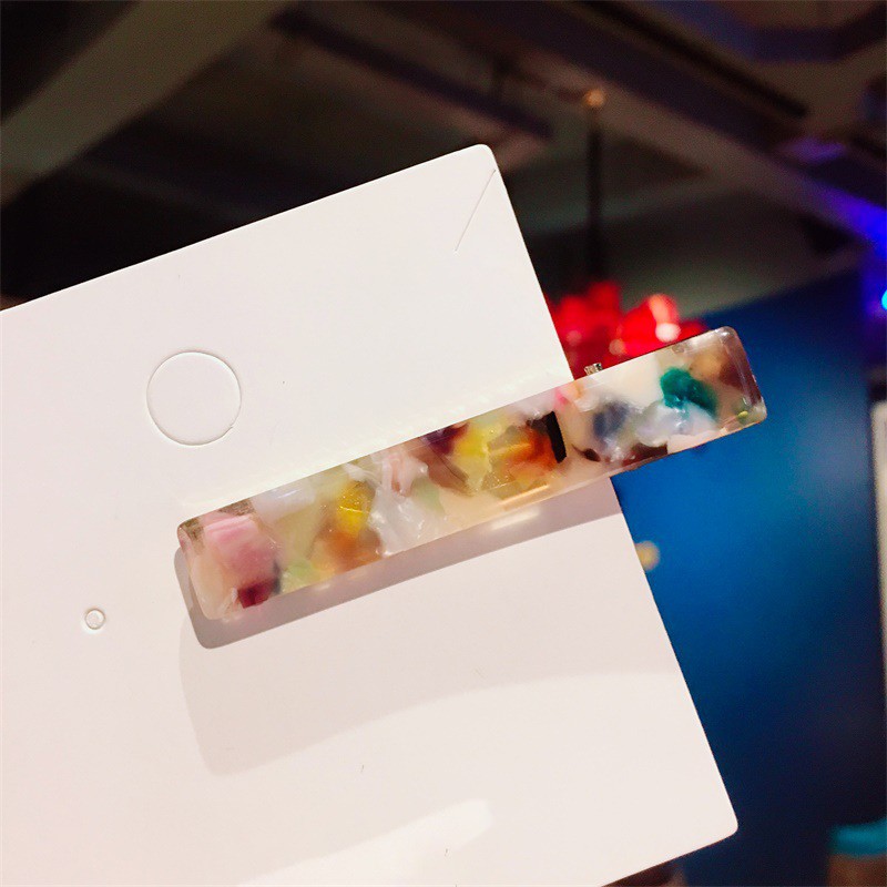 Kẹp Tóc Nữ Hình Chữ Nhật Nhiều Màu Sắc Xinh Xắn