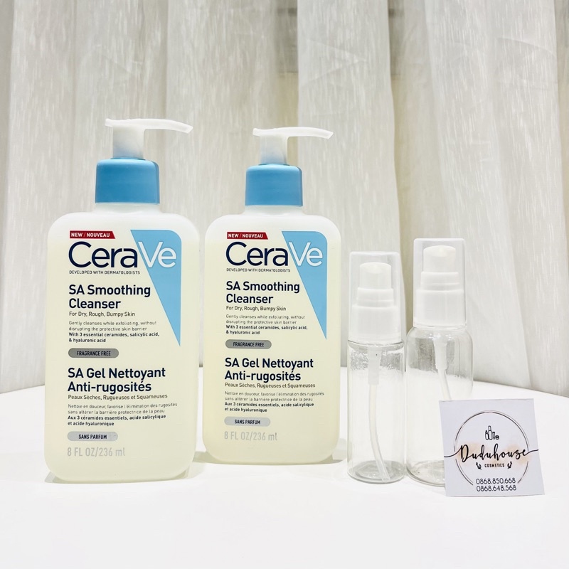 Sữa Rửa Mặt Cerave Renewing SA Cleanser Cho Da Thường, Da Mụn 236ml - Duduhouse