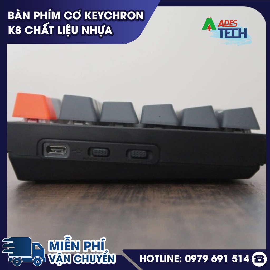 Bàn Phím Cơ Keychron K8 Chất Liệu Nhựa Switch Gateron - Bảo hành 12 tháng