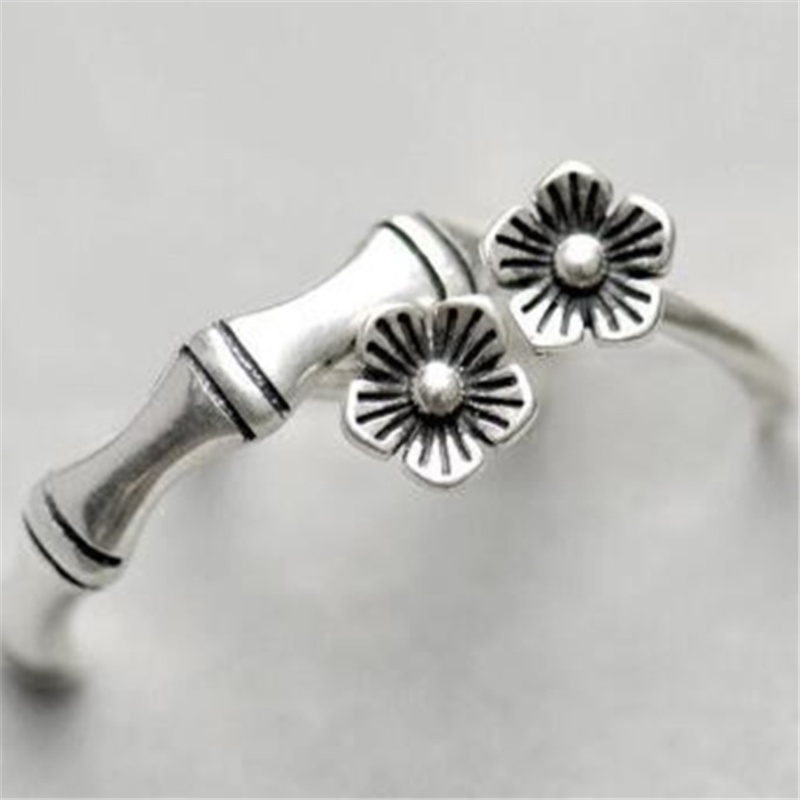 Nhẫn Bạc 925 Hình Hoa Anh Đào Phong Cách Thái Lan / Anh Đào / Bạc 229