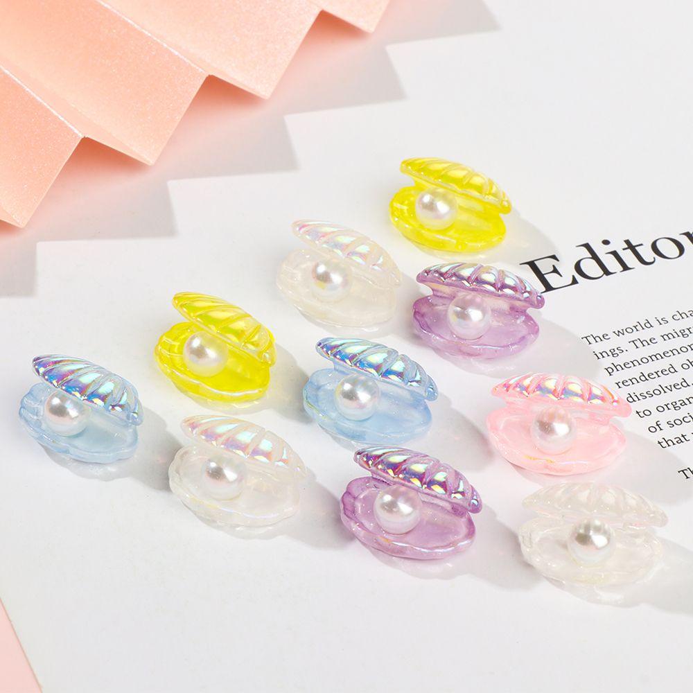 HS Set 10 / 10 Vỏ Sò Bằng Nhựa Resin Làm Trang Sức DIY