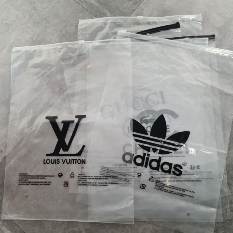 Túi zip in hình thương hiệu thời trang