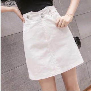 CHÂN VÁY KAKI JEAN TRẮNG PHOM A(hình thật)
