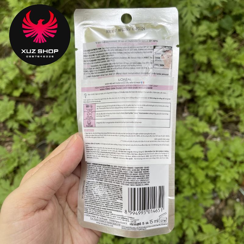 Kem chống nắng nâng tông Loreal Paris UV Defender