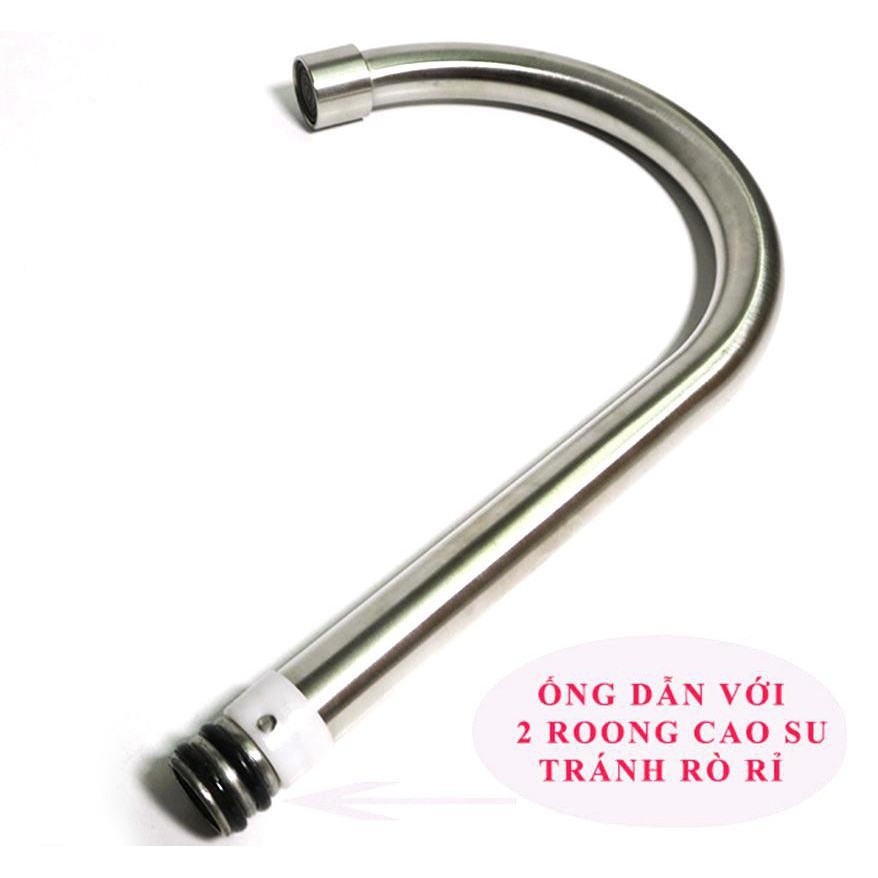 Vòi rửa chén bát xả lạnh, dòng cắm tường, chất liệu inox nguyên khối 304 chống bám vân tay chống rỉ tuyệt đối 6001