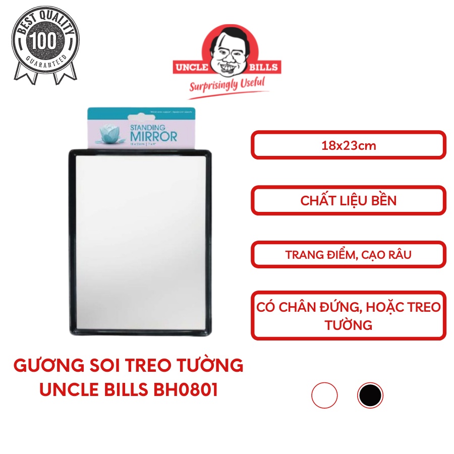 [Mã BMBAU50 giảm 7% tối đa 50K đơn 99K] Gương soi Uncle Bills BH0801 để bàn hoặc treo