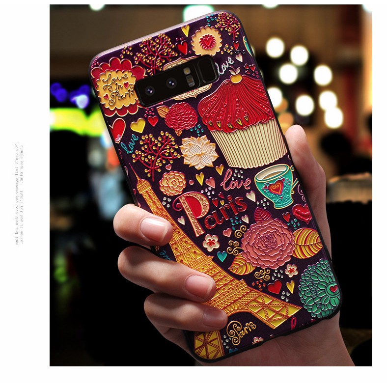 Ốp điện thoại Samsung J8 J6 J4 J3 2018 họa tiết nổi độc đáo nhiều màu sắc trẻ trung