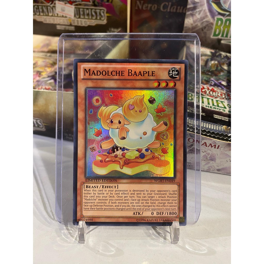 Lá bài thẻ bài Yugioh Madolche Baaple - Super Rare - Tặng bọc bài nhựa bảo quản