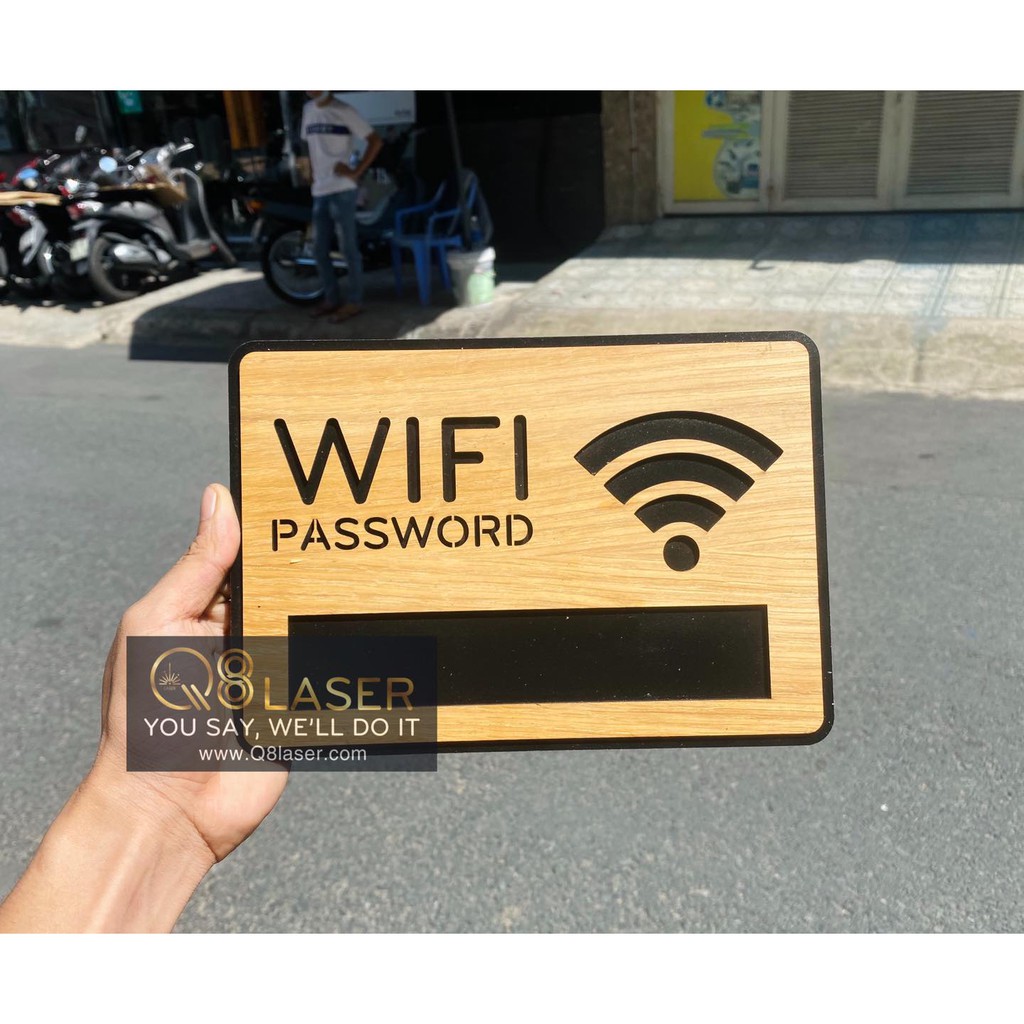Bảng Gỗ Tên Wifi,  Mật Khẩu Wifi - Mẫu Wifi - Password